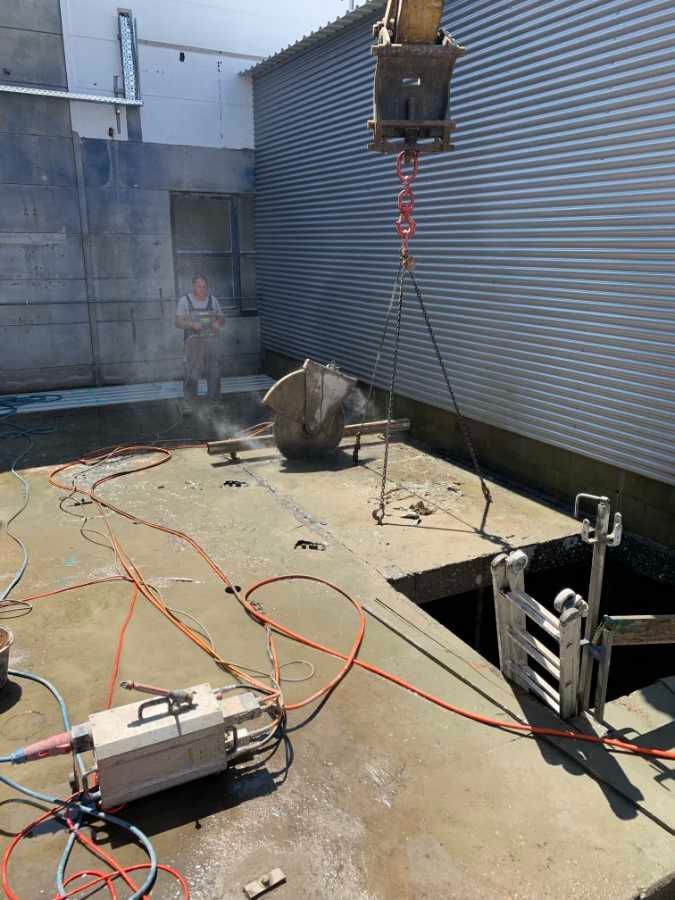 Betonarbeiten für ein neues Silofundament