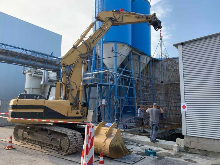 Betonarbeiten für ein neues Silofundament