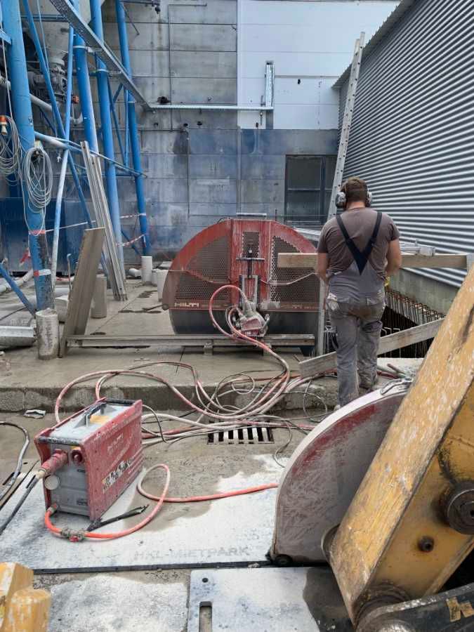 Betonarbeiten für ein neues Silofundament