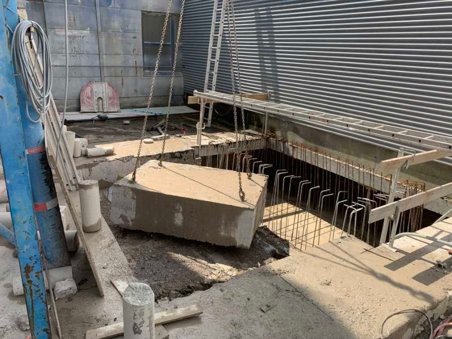 Betonarbeiten für ein neues Silofundament