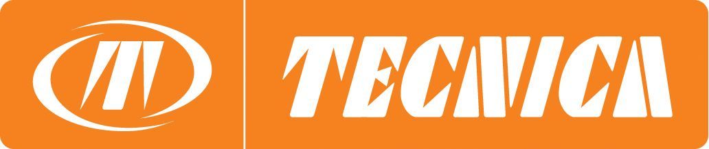 Orangefarbenes Rechteck mit dem Wort „TECNICA“ in Weiß und einem weißen Logo auf der linken Seite.