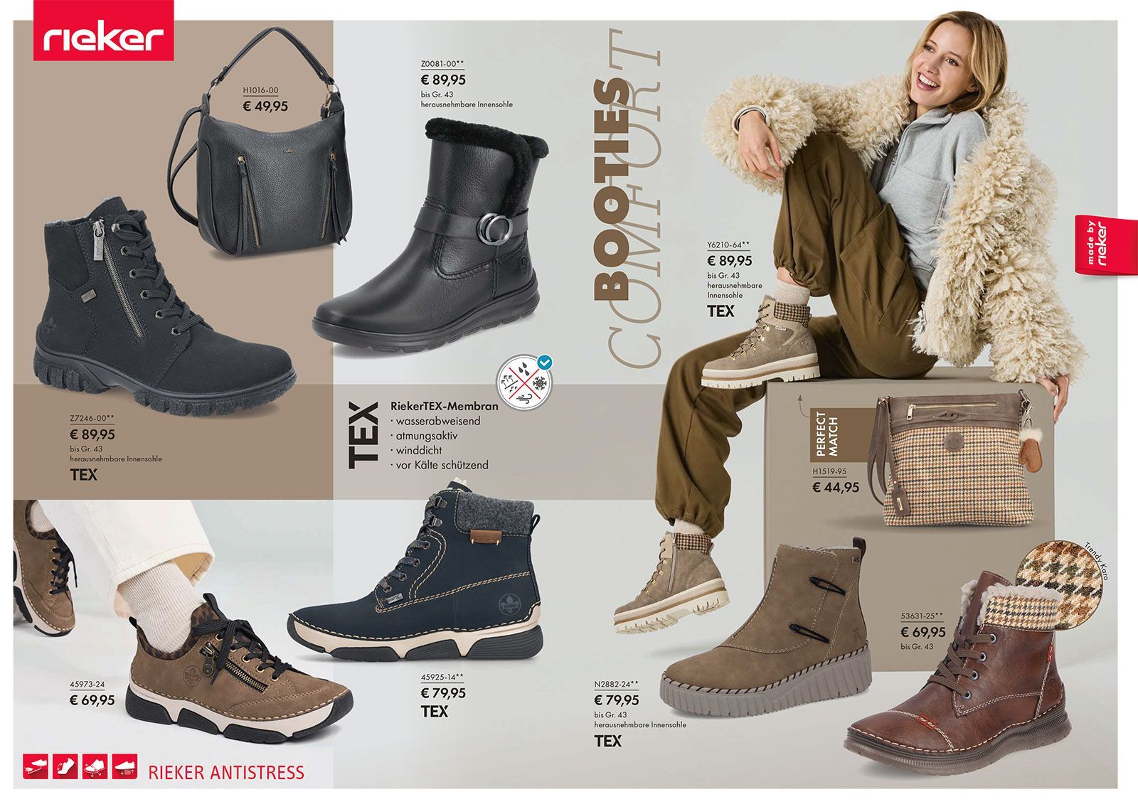 Werbeflyer für Rieker-Schuhe Herbst-Winter 2026