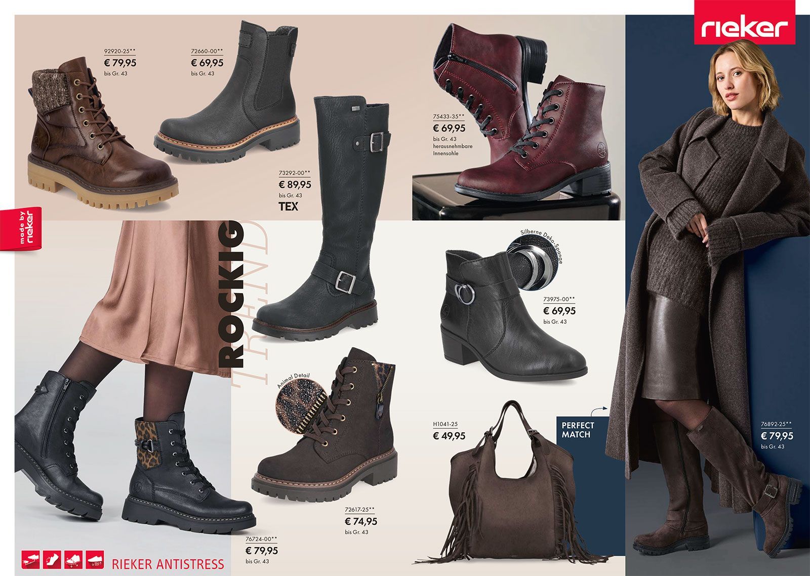 Werbeflyer für Rieker-Schuhe Herbst-Winter 2026