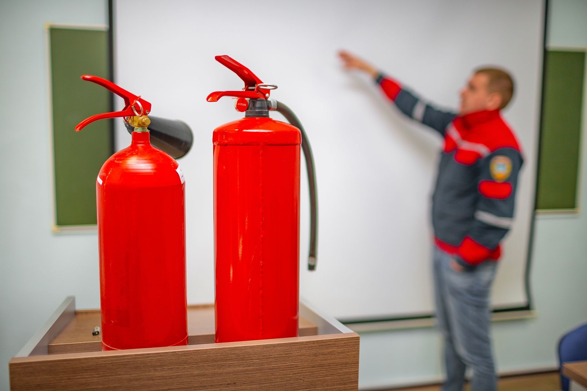 Formation incendie dans une salle de cours