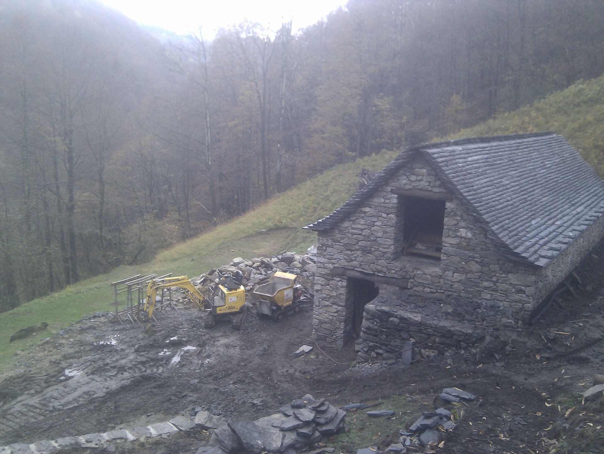 tetto in piode montagna