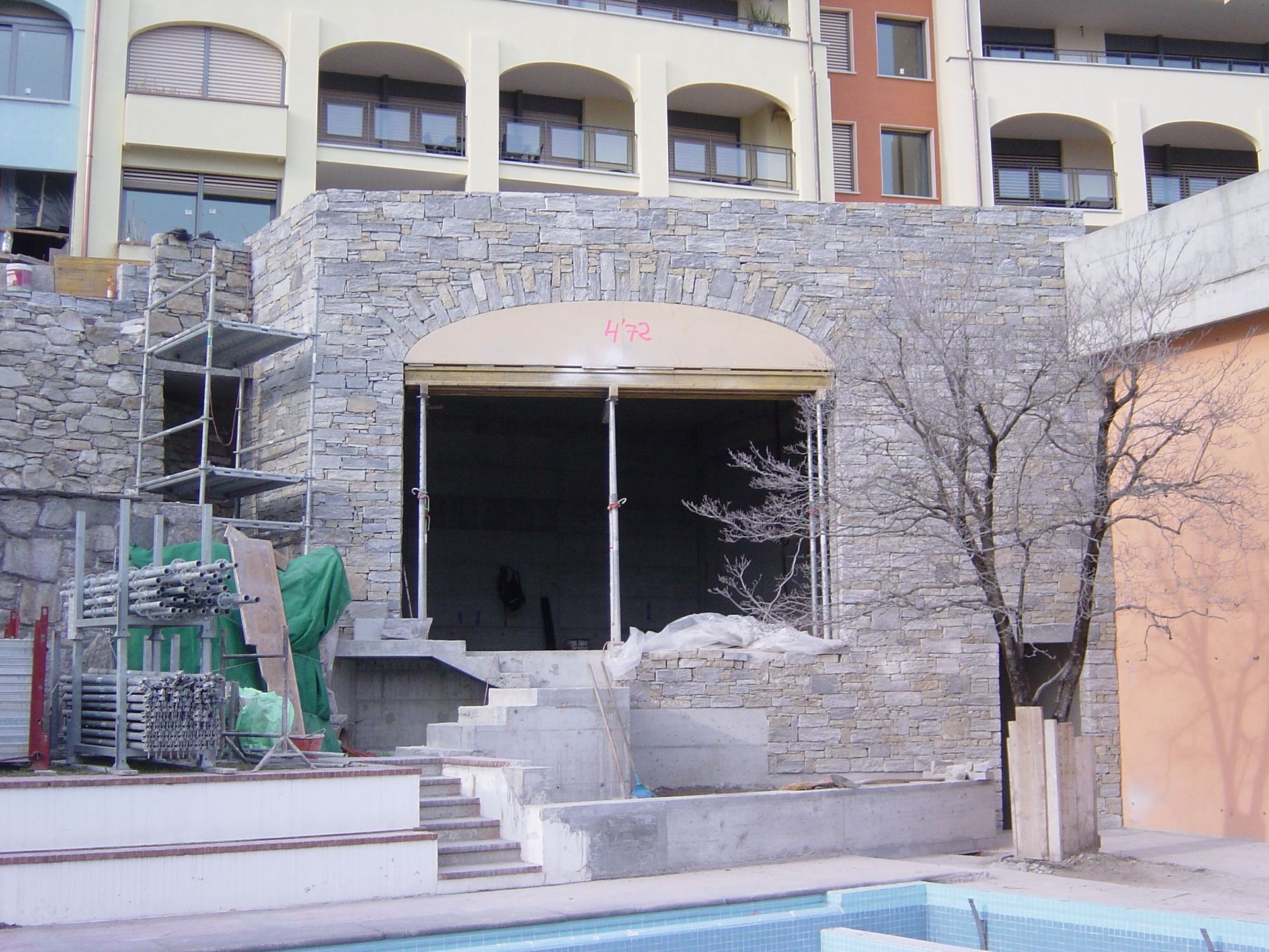 parete esterna in pietra naturale