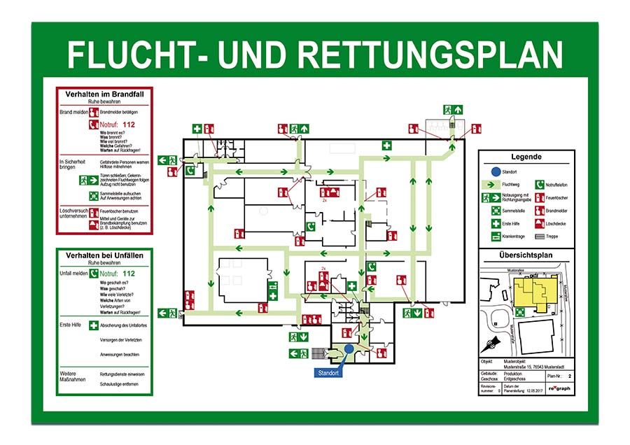 Flucht- und Rettungspläne