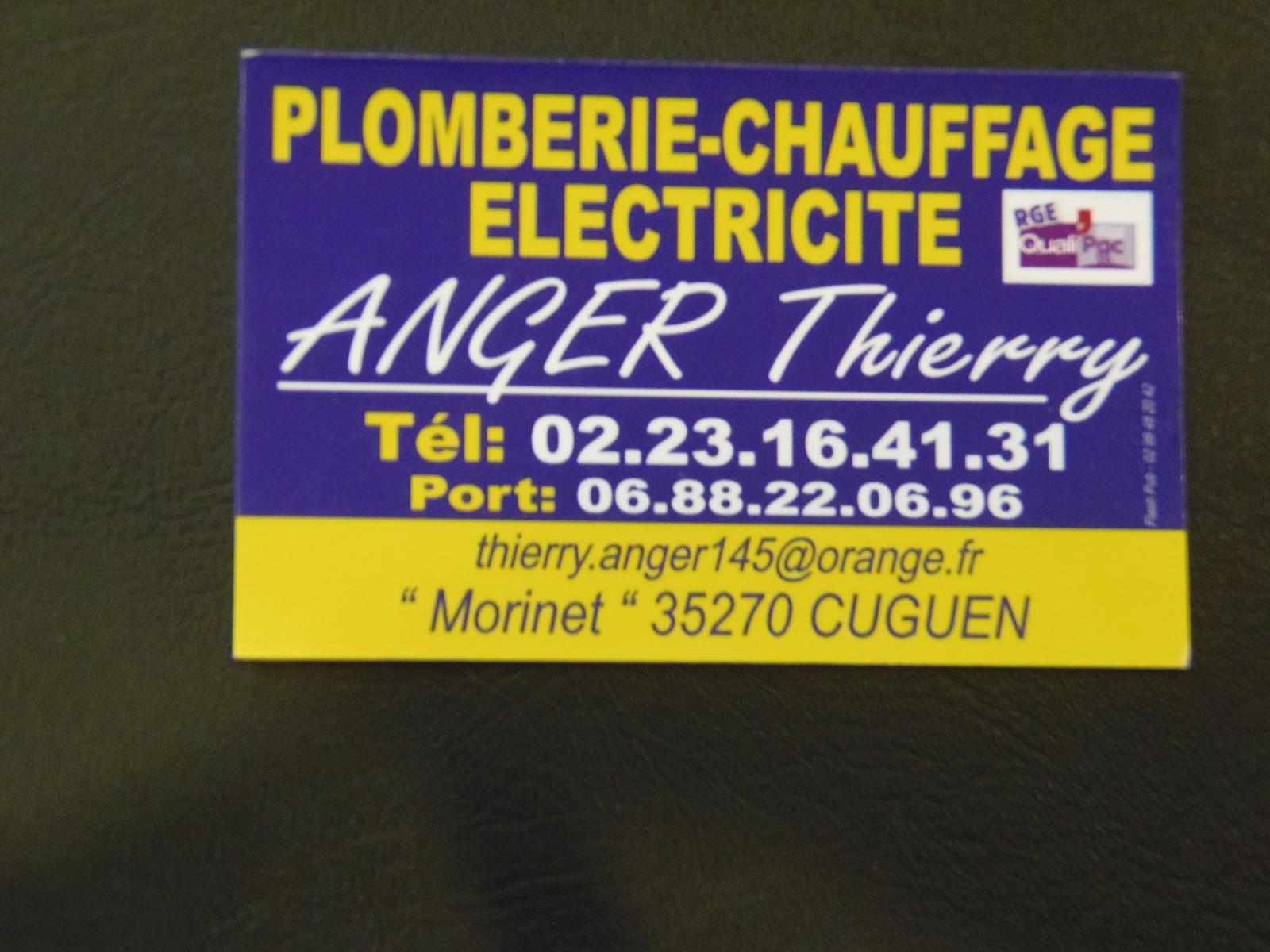 Carte de visite Thierry Anger spécialiste en énergie à Cuguen