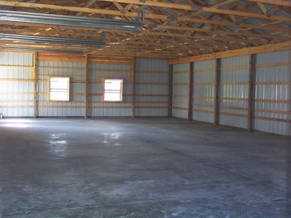 Béton ciré d'un hangar