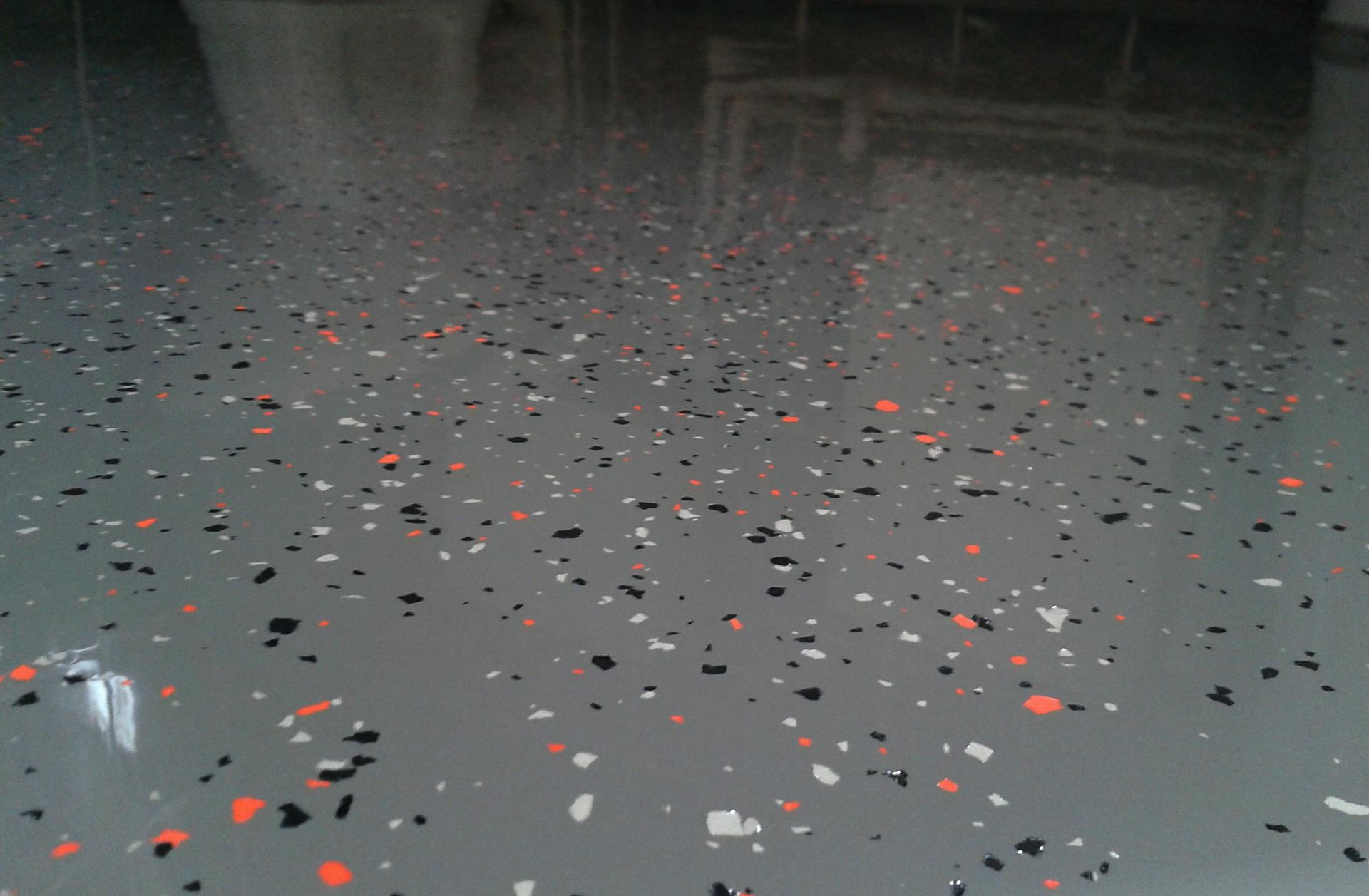 Du sol en résine flocon dans des locaux de bureau