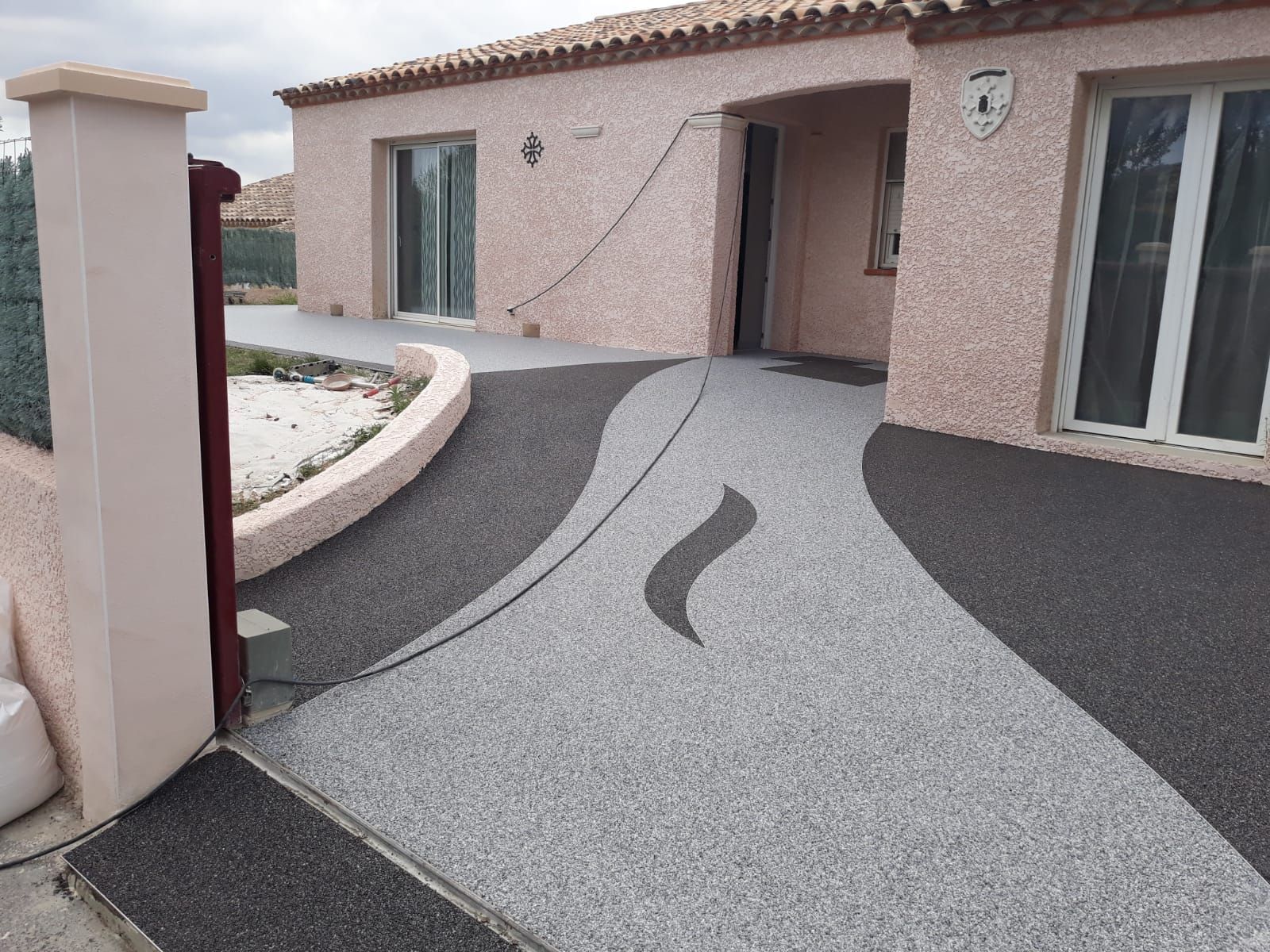 Résine en flocon d'un garage de résidence