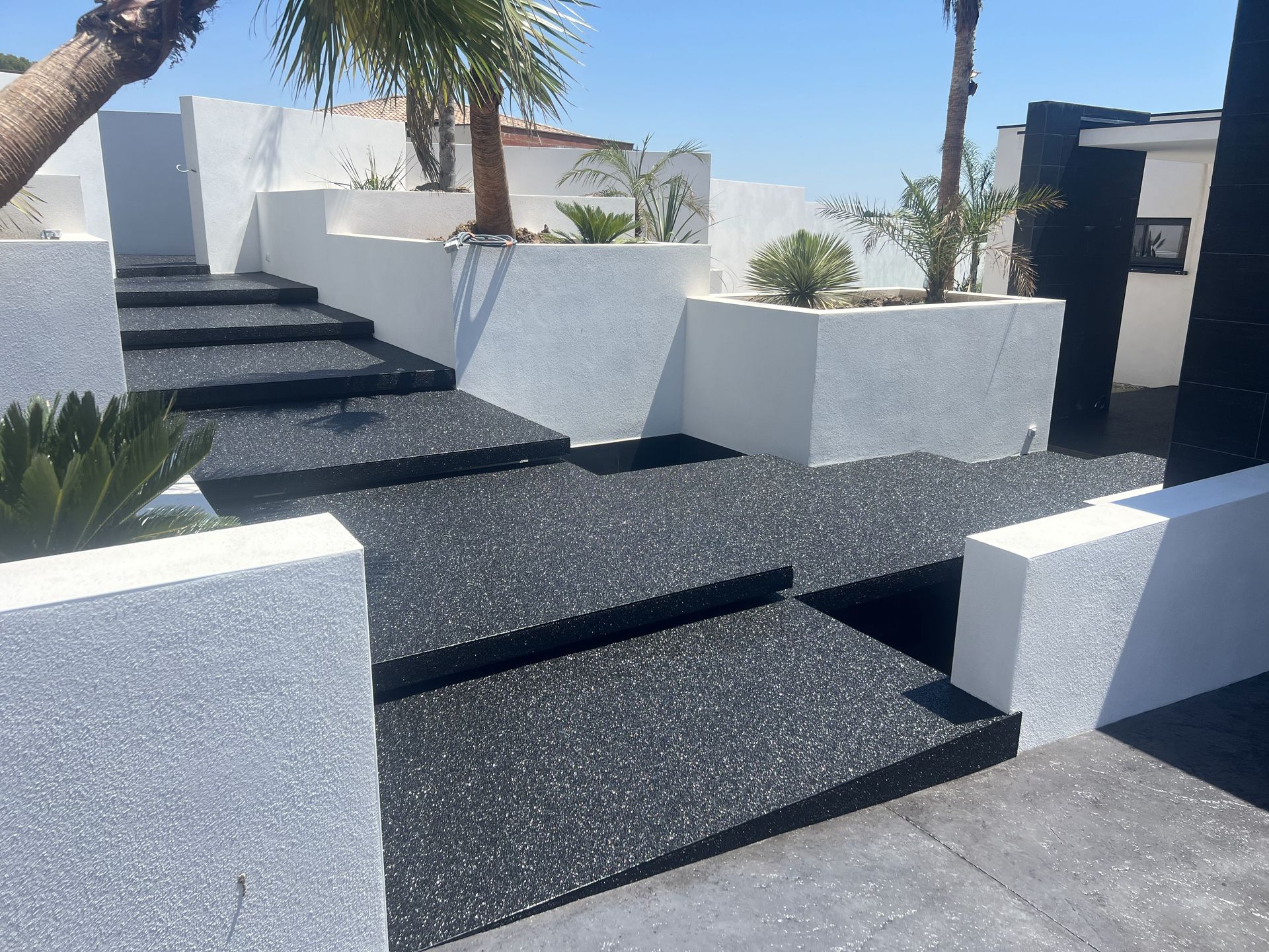 Résine effet marbre d'une chambre