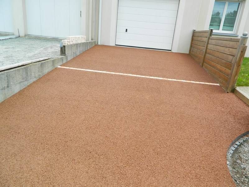 Béton drainant d'une allée de garage