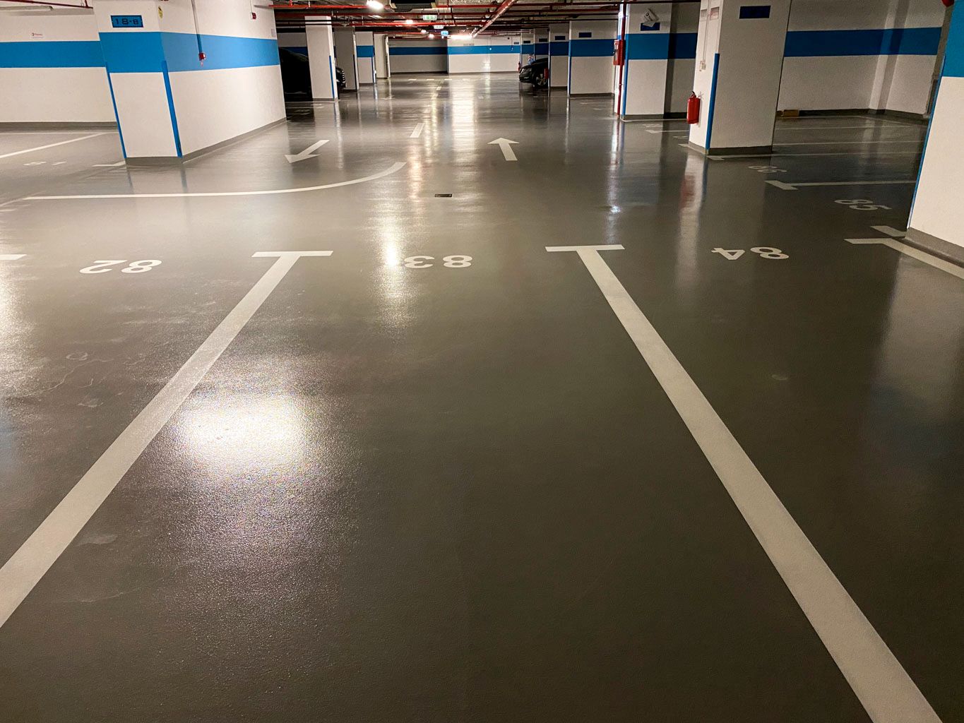 Sol de parking en résine