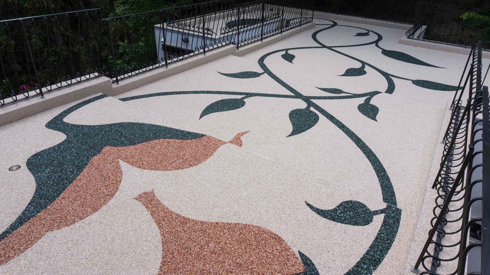 Résine époxy beige d'un salon de réception