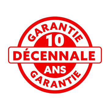 Logo GARANTIE 10 ANS DÉCENNALE.