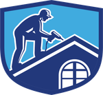 Ein Mann arbeitet auf dem Dach eines Gebäudes.