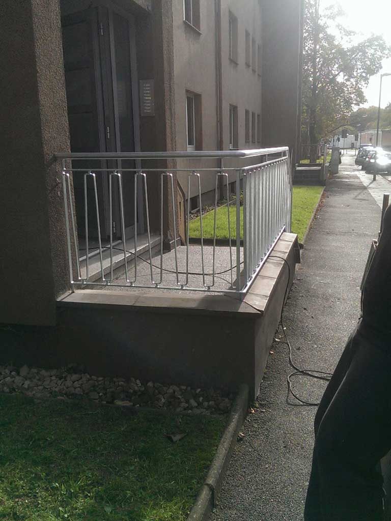 Metallgeländer Podest