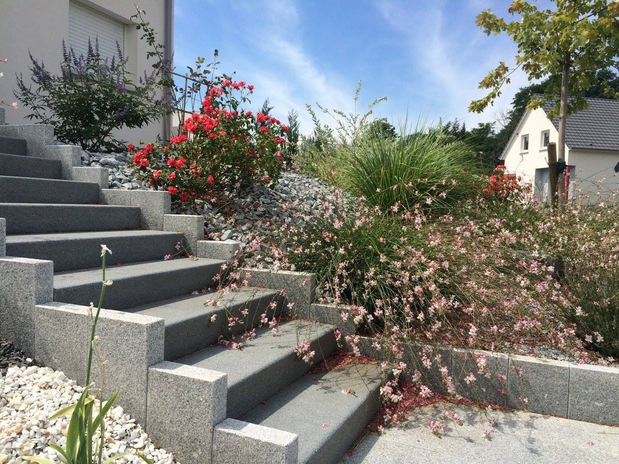 Aménagement extérieur, escalier en béton