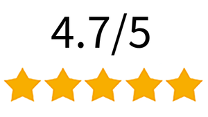 4.7/5 au-dessus d'étoiles jaunes