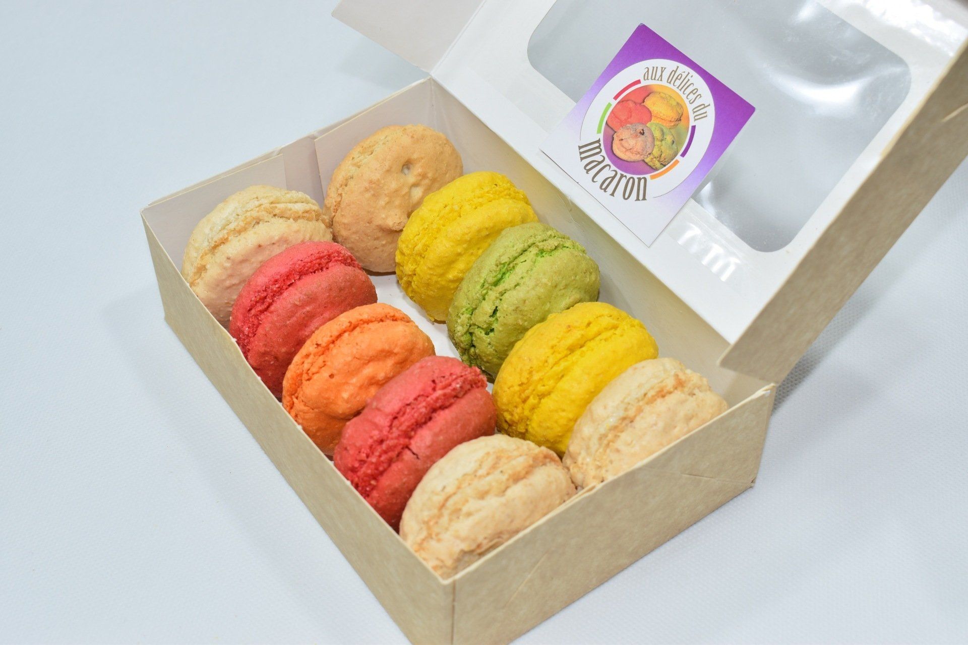 Boite carton 10 macarons