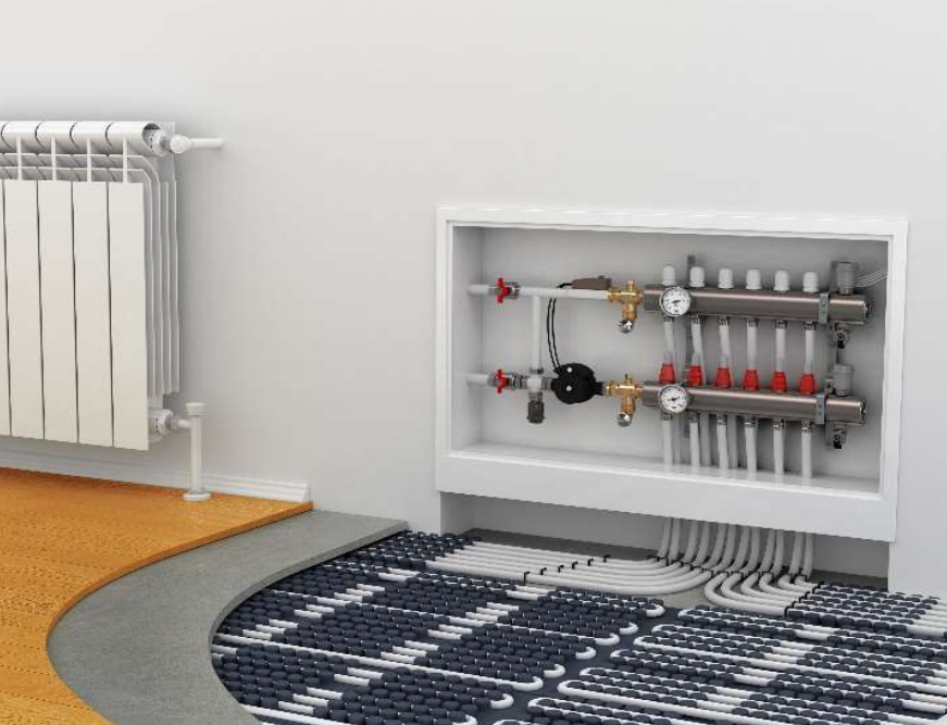 Visualisation d'installation de chauffage au sol