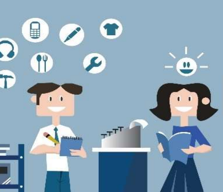 Deux personnages illustrés en conseil