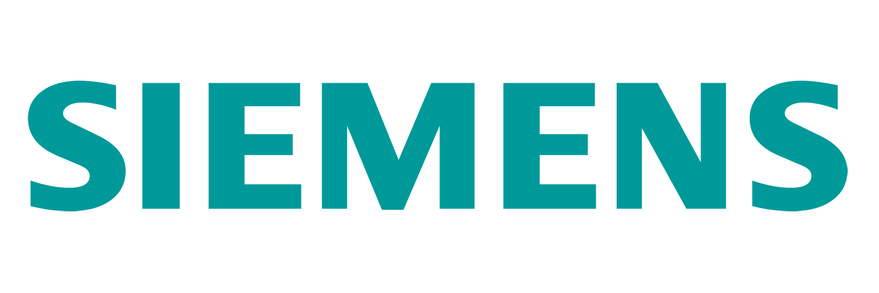 Logo Siemens en turquoise sur fond blanc