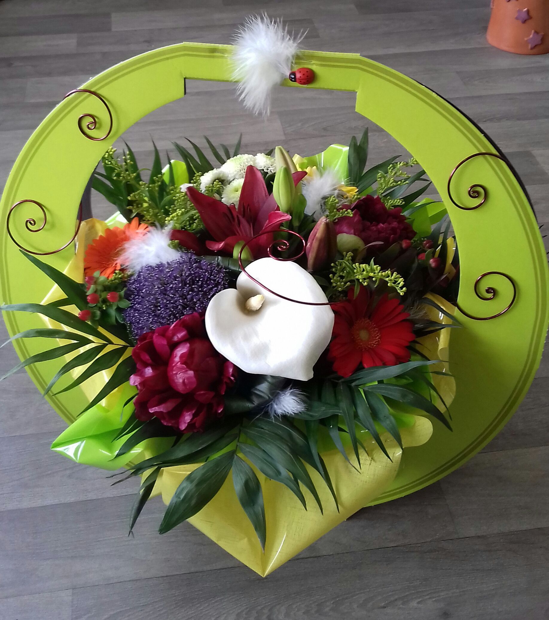 Composition florale bulle