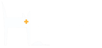 Minimalistische weiße Benutzeroberfläche mit einem orangefarbenen Plus-Symbol oben links.