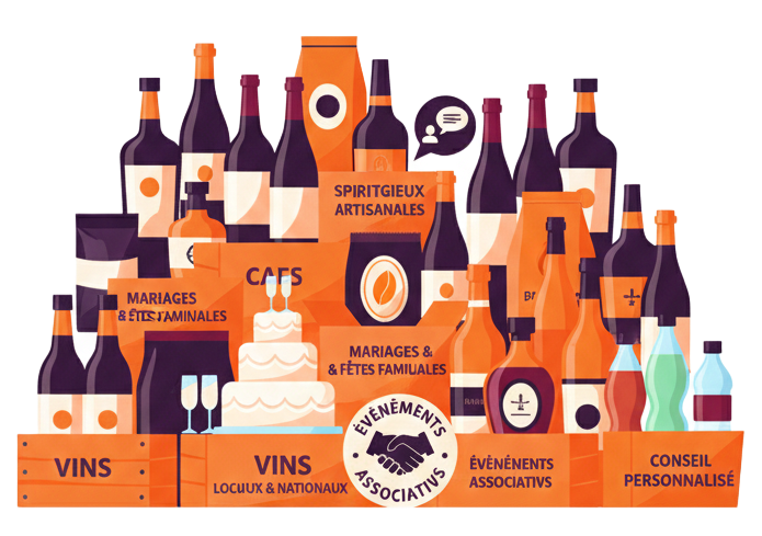 bouteilles de vin, de spiritueux