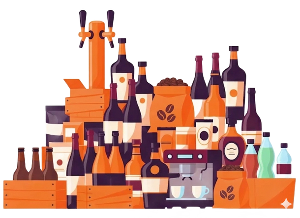 Une collection de bouteilles de boissons diverses
