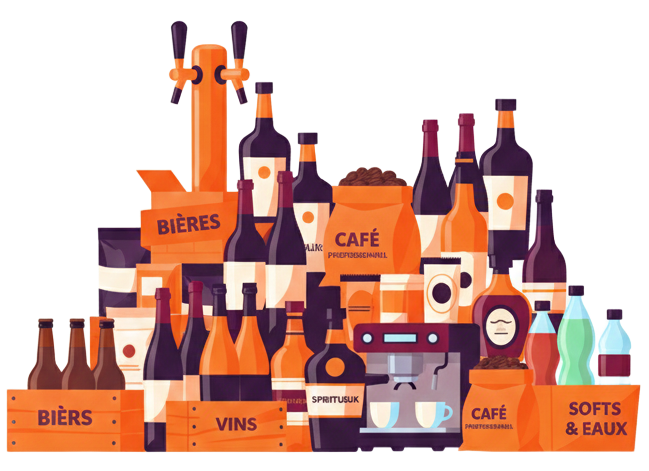 Une collection de bouteilles de boissons diverses