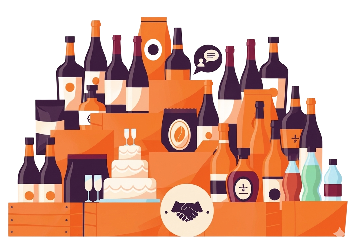 bouteilles de vin, de spiritueux