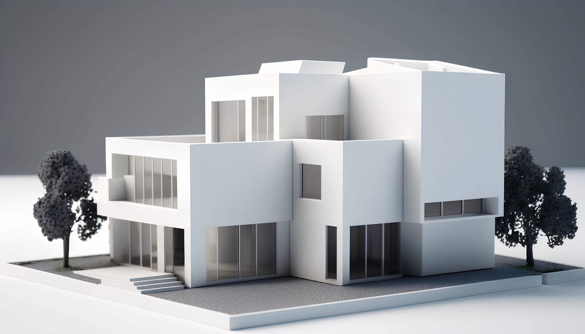 Se está construyendo una casa en un campo de tierra.