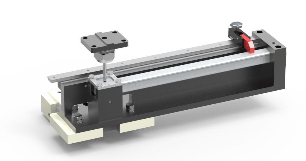 Ein computergeneriertes Bild einer Maschine auf weißem Hintergrund.