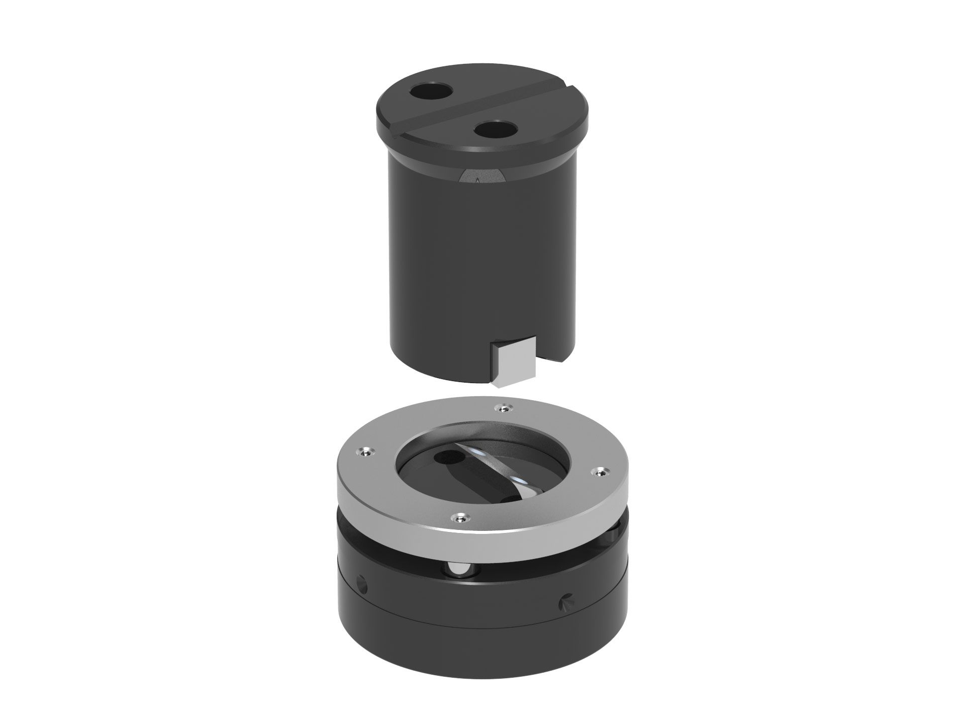 Es sieht aus wie eine Flasche mit einem Loch in der Mitte.