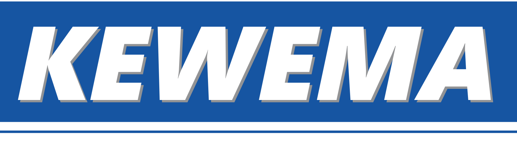 Ein blaues Schild mit der Aufschrift „Kewema“