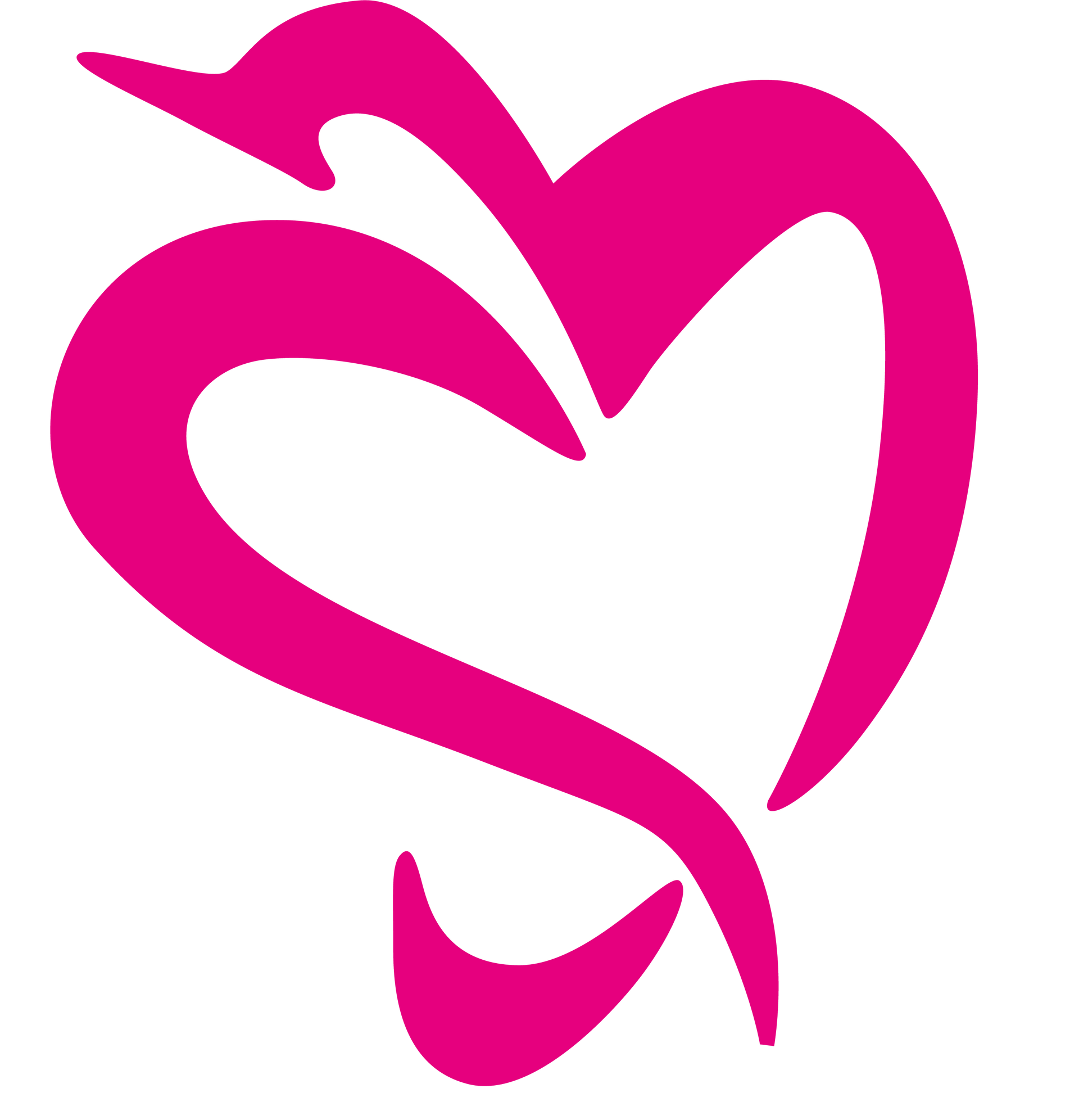 Logo mit rosafarbenem, herzförmigem Schwan.