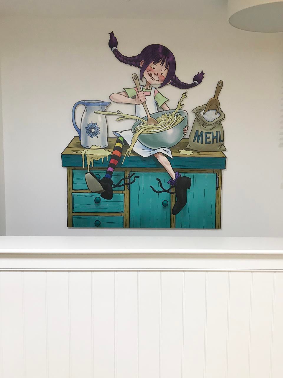 Objektgestaltung von ein Mädchen, die Brot backt