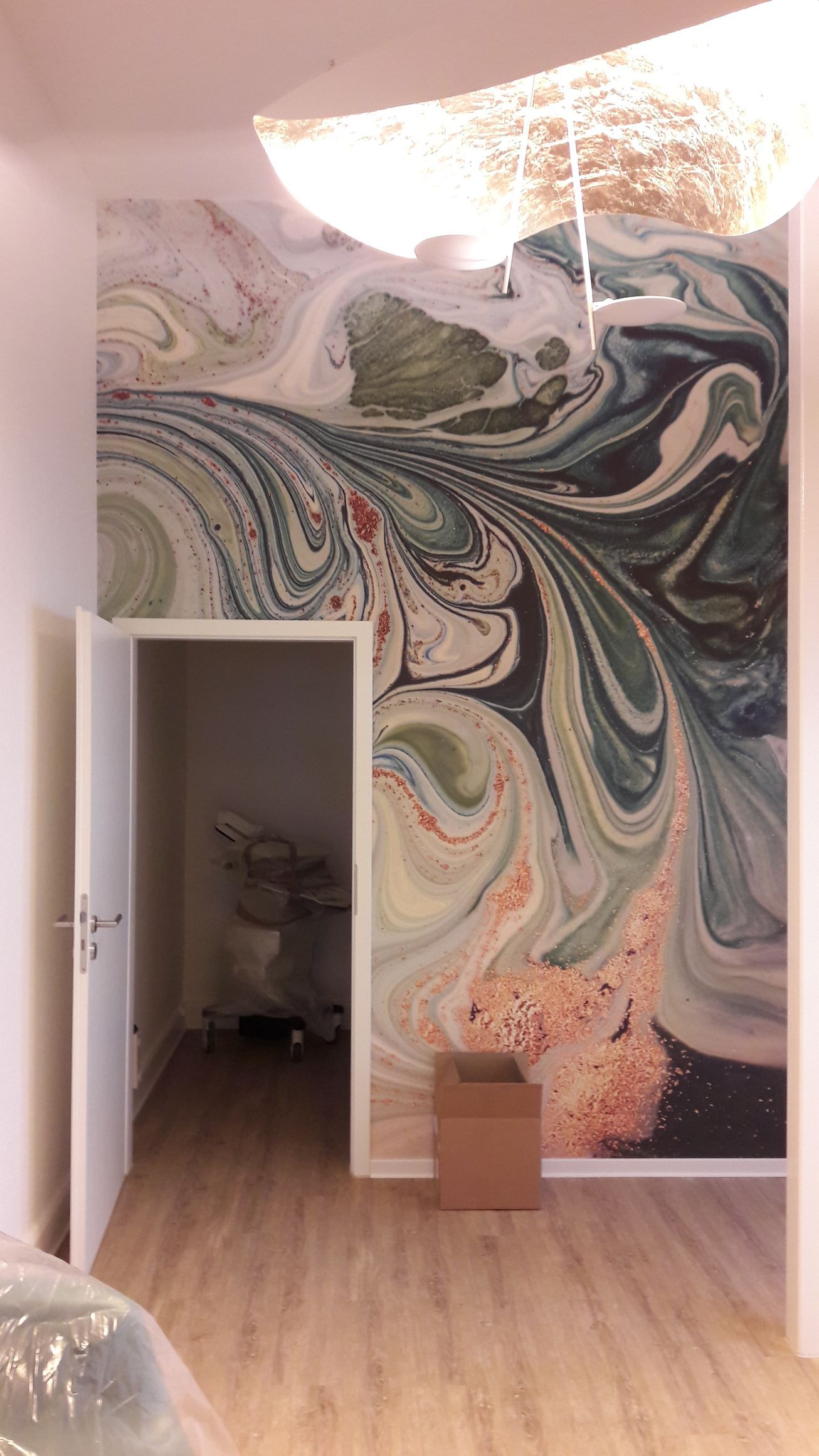 Tapete auf einem Wand