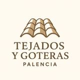 Logo for Tejados y Goteras Palencia, featuring a brown roof design and company name.
