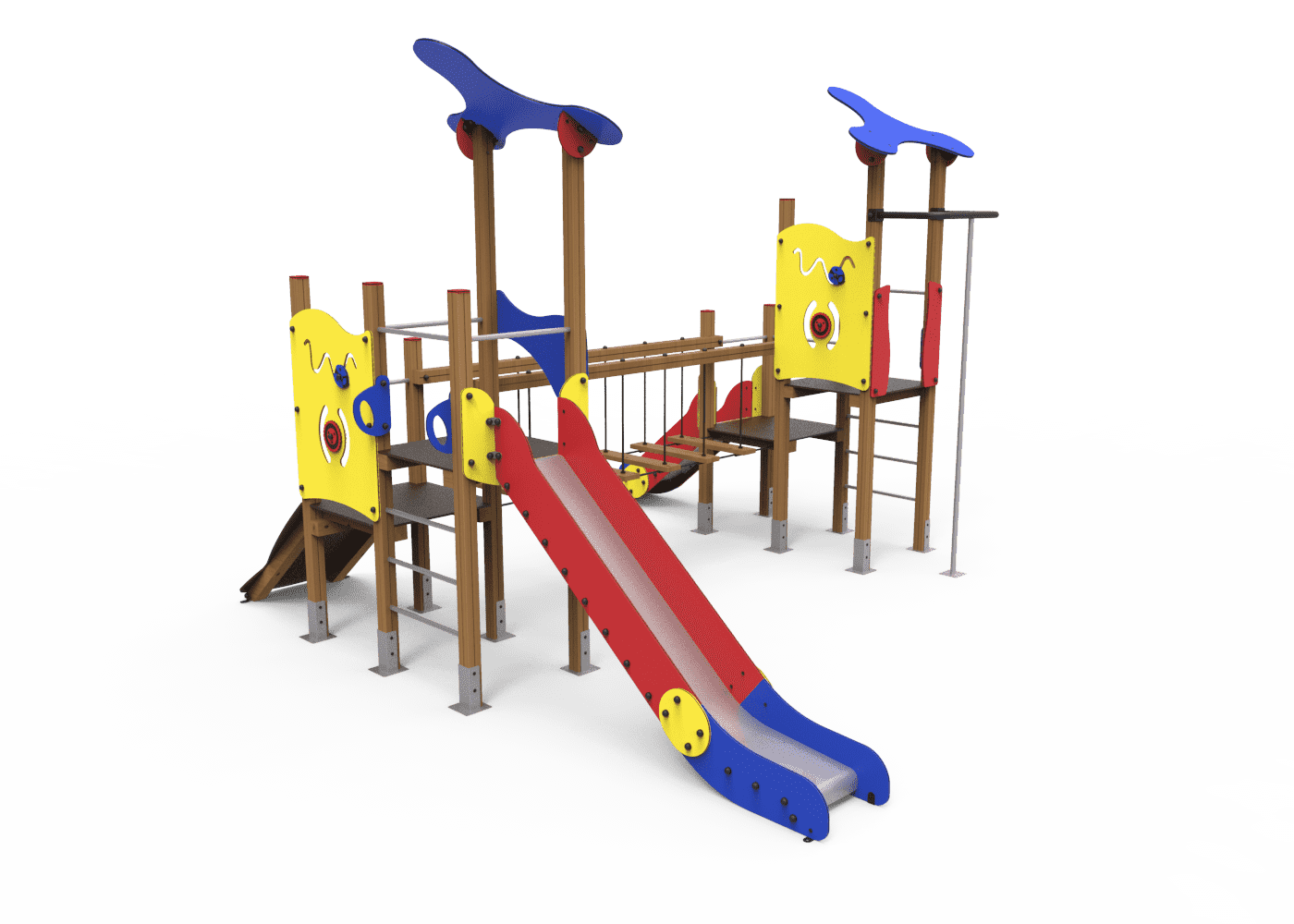 Structure de jeux pour enfants avec escalier et toboggan
