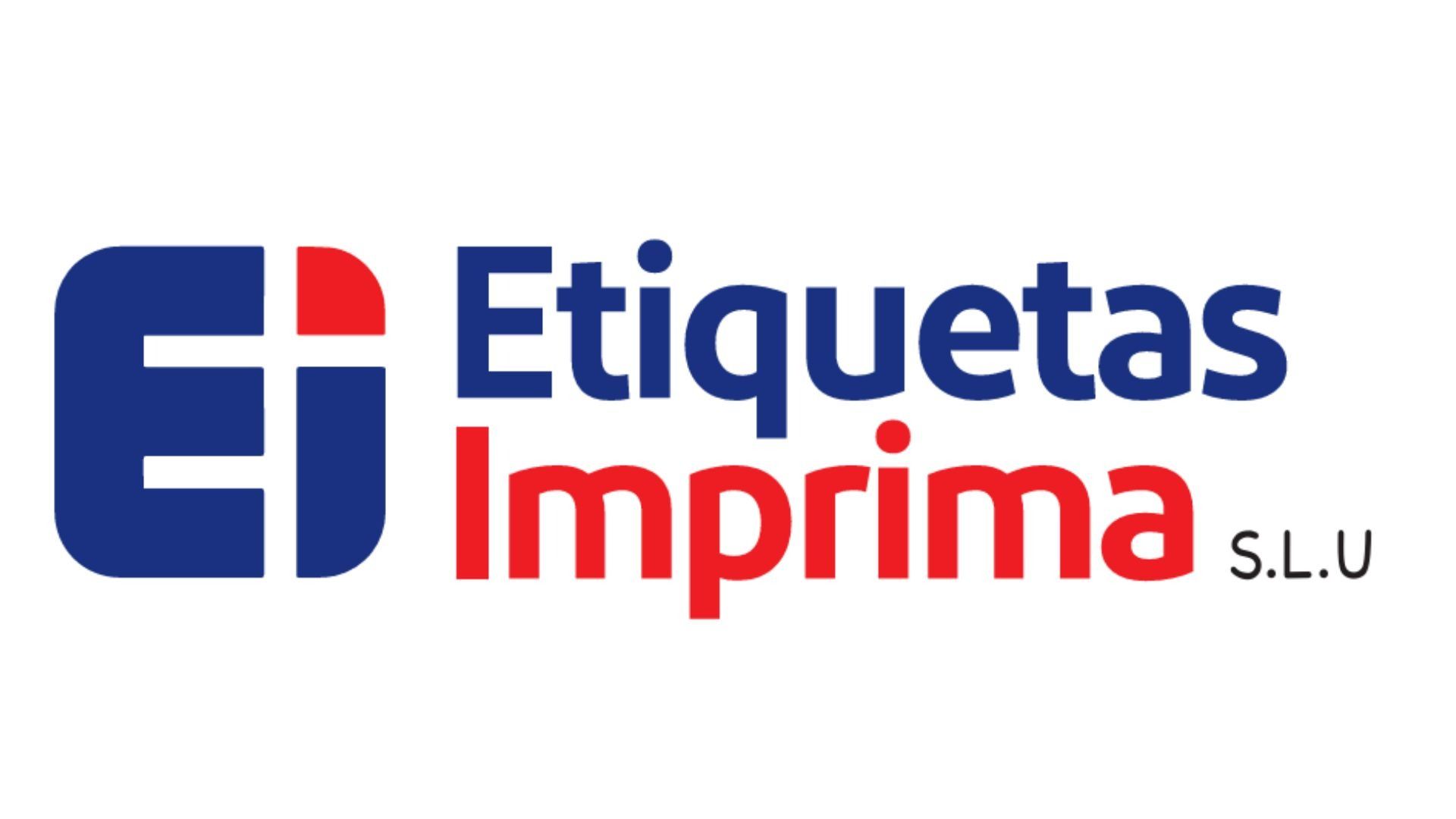 A blue and red logo for etiquetas imprima s.l.u.