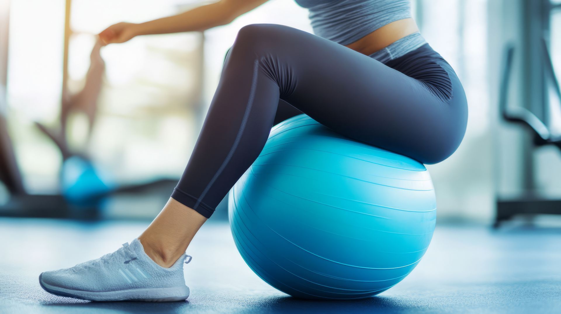 Eine Person benutzt ein Anreizspirometer und hält es so, dass eine rote Kugel angehoben ist.