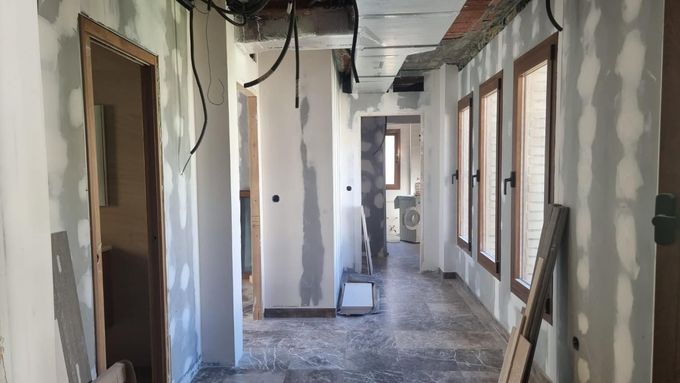 Un espacio interior en construcción