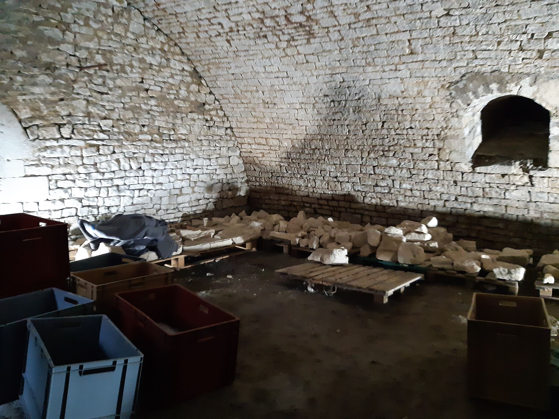 Stockage de pierre de la citadelle de Verdun
