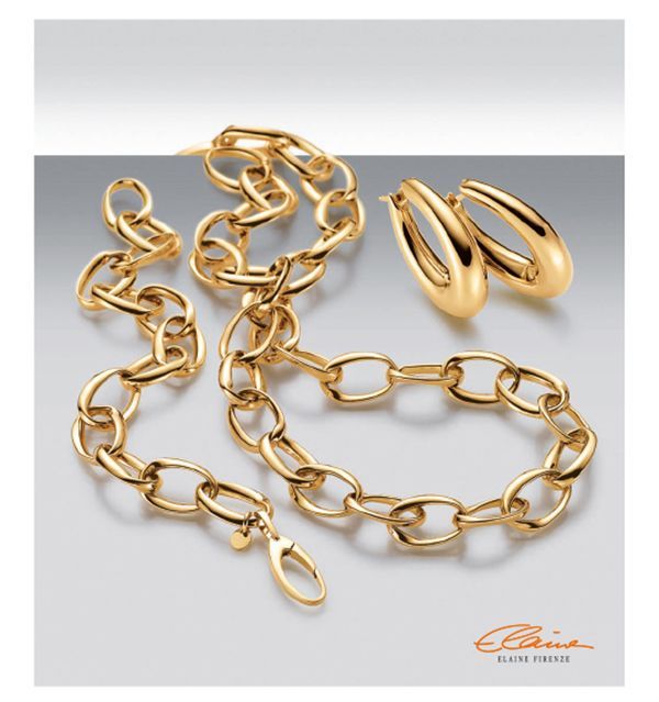 Goldene Kette mit Ohrringe