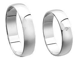 Silberring mit stein, abgerundet breit