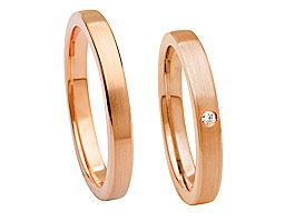 Rosegold schmal mit stein